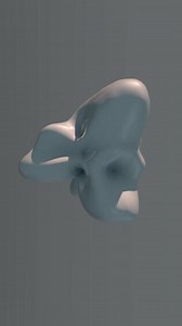 Download Organic Blobby Shape in 3D Morphing Animation Loop with Subtle Lighting for free