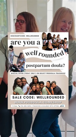A well rounded postpartum doula has completed: ✰ Postpartum & Infant Care Doula Training ✰ Infant Feeding Educator Training ✰ Advanced Support for Postpartum Training All of these are on sale today only! If you haven’t yet, now’s the time to take advantage! 𝘽𝙐𝙄𝙇𝘿 𝘼 𝙒𝙀𝙇𝙇 𝙍𝙊𝙐𝙉𝘿𝙀𝘿 𝘾𝘼𝙍𝙀𝙀𝙍 𝙄𝙉 𝘽𝙄𝙍𝙏𝙃 𝙒𝙊𝙍𝙆 SAVE on select ProDoula trainings ⤵️ DISCOUNT CODE: WELLROUNDED 𝘖𝘧𝘧𝘦𝘳 𝘷𝘢𝘭𝘪𝘥 5/13/25 #prodoula . . . #doulatraining #doulacertification #labordoula #birthdou