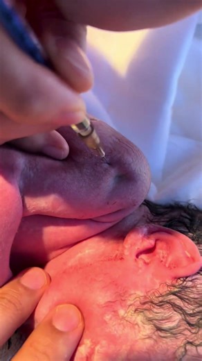 Relief for a Baby's Preauricular Cyst Drainage 😱👨‍⚕️