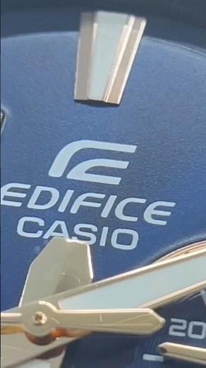 Casio Edifice EFR-552GL-2AVUDF Blue Analog Dial Brown Leather Band Men’s Watch Chronograph EX358