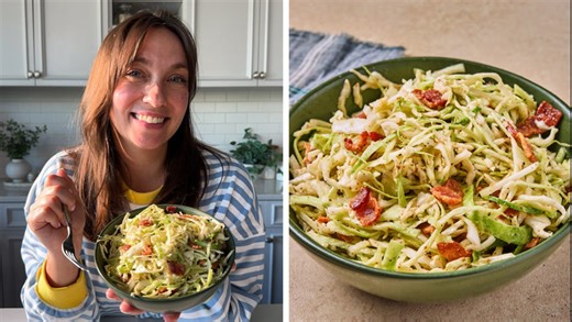 How to make cabbage salad with bacon