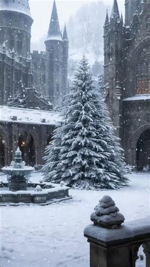 Snowfall at Hogwarts ❄️ Relax & Sleep with Calm Meditation Sounds #hogwarts #studymusic #meditation