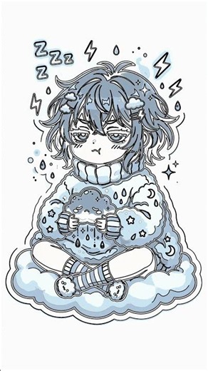 How to Draw Cozy Cloud Girl for Beginners! Cute Anime