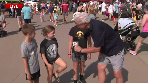 Fun at the Iowa State Fair's Giant Slide