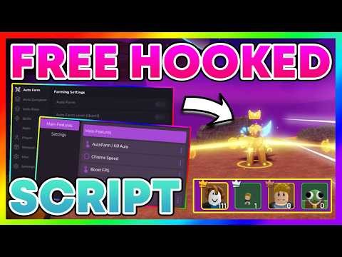 Hooked Script GUI *NO KEY* - AUTOFARM, INFINITE COINS, KILL AURA + More!