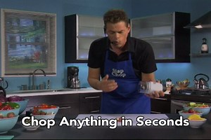 Slap Chop French Fry Potato Cutter Onion Chopper Apple Dicer - Easily Cut in Seconds - Stainless Steel Blades - No Mess Container - Slice French Fries, Fruit, and More - Dishwasher Safe