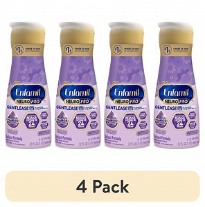 (4 pack) Enfamil NeuroPro Gentlease Ready-to-Feed Baby Formula for Easing Fussiness, Gas, Spit-up in 24hrs, 32 fl oz