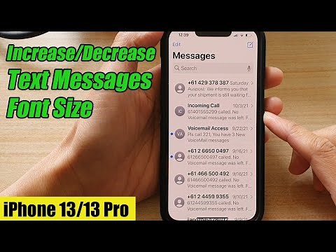 iPhone 13/13 Pro: How to Increase/Decrease Text Messages Font Size