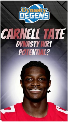 Carnell Tate big time riser 👀 #fantasyfootball #tradetargets #dynastytradetargets