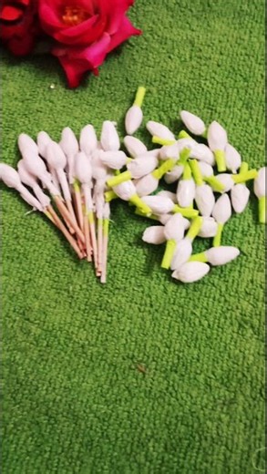 How to make Artificial jasmine buds#Tissue jasmine flower #hand made #Tutorial#DIY