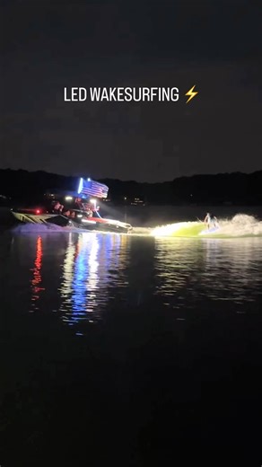 129K views · 4.8K reactions | Night Wakesurfing with a lot of LEDs A few nights ago we got to finally test out all the @bajadesigns lights on our @centurionboats and it put a whole new meaning to night surfing for us  #wakesurfing #skimboarding #nightsurfing | Brad DeBerti | Facebook