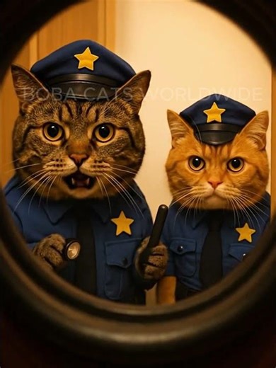 Knock Knock! Cat Cops at the Door 🚪🐾 | Funny Talking Cats Skit