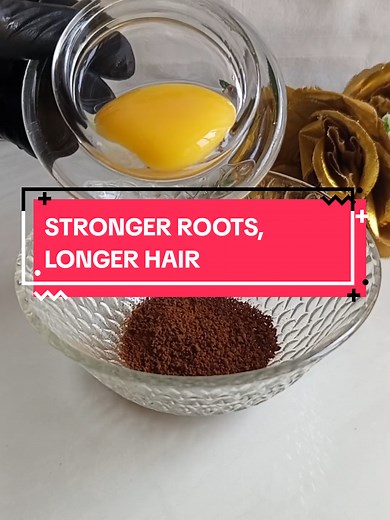 Natural Hair Growth Mask with Egg, Coffee, and Olive Oil