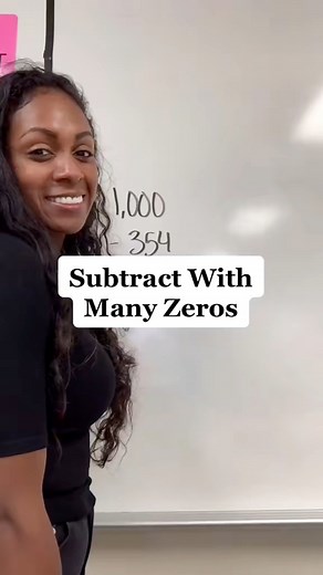 When subtracting with multiple zeros is a struggle #mrskellymath #Matcha #mathematics #mathtips #MathTime #mathteacher | Deidre Denise Kelly