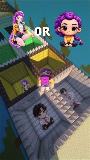 KPop Demon Hunters vs Jump Game #minecraft