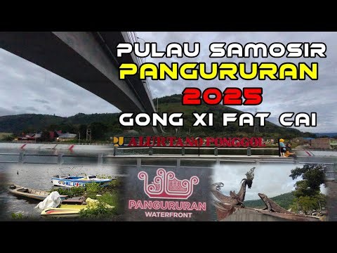 DANAU TOBA SPILL FULL JEMBATAN DAN WATERFRONT PANGURURAN CITY SAMOSIR SUMATRA UTARA 2025