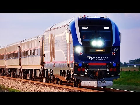 NEW CHARGER Locomotives on Amtrak Midwest Trains!