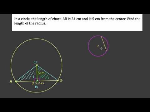 Find the radius given a chord