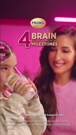 Choose PROMIL ®, clinically proven to help nurture the 4 brain developmental milestones!