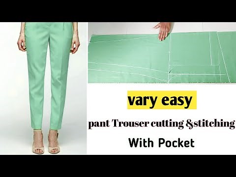 Very Easy Pant Trouser Cutting and Stitching/Pant trouser Cutting Step By Step For Beginners
