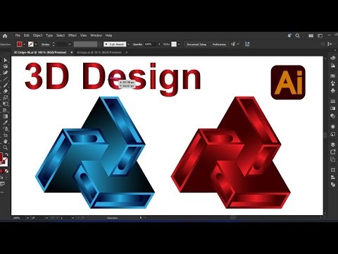 Adobe Illustrator 3D Design Tutorial 🔥 Easy 3D Logo Design in Illustrator | Beginner to Pro Bangla