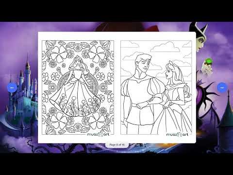 Sleeping Beauty Coloring Book | Princess Aurora Coloring Fun for Kids | MuazArts Coloring Book