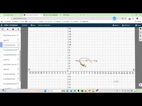 Construct a perpendicular from a point at a line