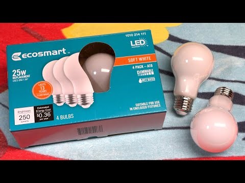 Ecosmart A19 3watt (25w) Soft White Filament LED Light Bulbs