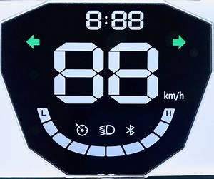 [Hot Item] Custom Motorcycle Motorbike Dash Board Btn LCD Display with Backlight