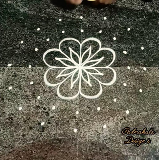 Simple #kolam #design 🌸