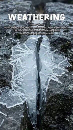 Weathering : Physical, Chemical & Biological #geography #weathering #explore #facts #study #viral