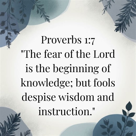 Day 14 of 45 Studying the word 'Knowledge' The Fear of the Lord Is the Beginning of Knowledge