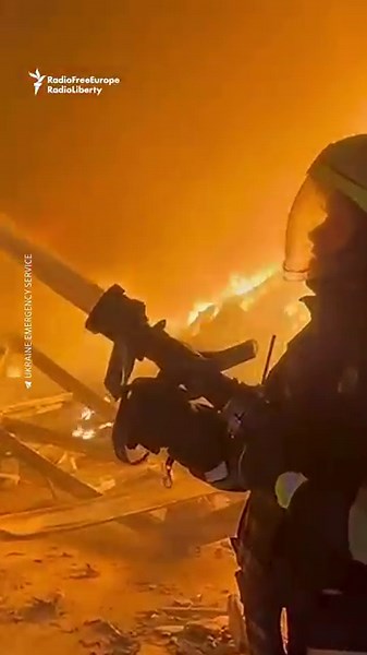 Massive Fire In Key Russian Oil Depot In Crimea After Ukraine Drone Strike