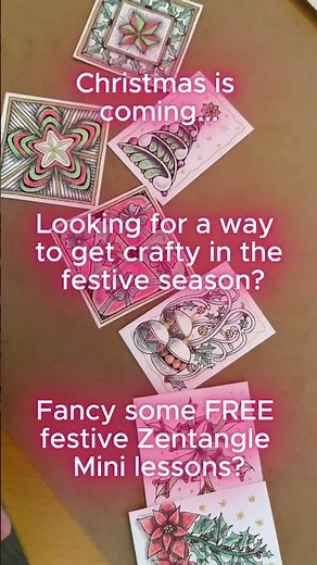 Free Festive mini Zentangle Lessons!