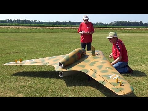 Giant Homemade Rc Gotha P.60A With Twin Turbine