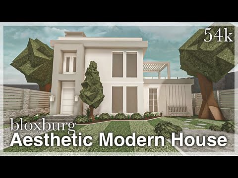 Bloxburg - Aesthetic Modern House Speedbuild (exterior)
