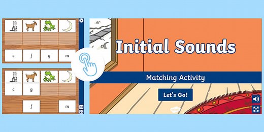 Initial Sounds Interactive Matching Activity