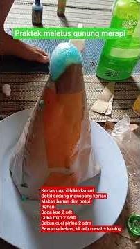 praktek meletus gunung merapi anak tk