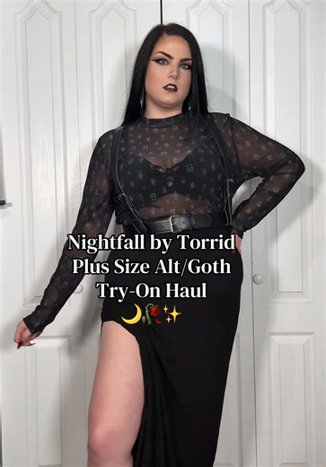 Mini Nightfall by @torrid try on haul! 🥀✨ #TorridAmbassador Outfits 🔗 on my LTK in bi0 All of my plus size and curvy alt baddies if you haven’t checked out Torrid’s Nightfall line yet, here’s your sign! They’re absolutely killing it with the spooky pieces. 🦇 . . . #NightfallbyTorrid #torrid #plussizegoth #gothgirl