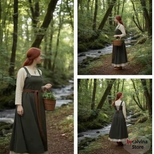 ANNA Woo Apron Dress — Medieval Viking Wool Dress. Hangerock Overdress . S–10XL. Bycalvinastore - Etsy