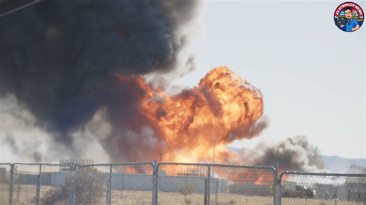 AV Stringer News on Instagram: "A major fire erupted Friday afternoon at a propane facility near 8th Street East and Avenue L-4 in Lancaster, prompting a massive multi-agency emergency response and mandatory evacuations throughout the surrounding area. Los Angeles County Fire Department units arrived to find a large outside fire involving propane tanks, with multiple explosions rocking the area as the incident escalated. Dozens of fire engines, squad units, and command staff were dispatched as f