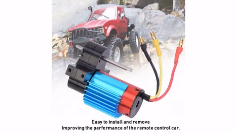 RC Car Motor, 380 RC High Speed Brushless Motor with Metal RC Car Accessories Fit for C14 C24 1/16 RC Car (Black WPL1687BL) C24