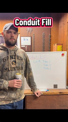 Tanner The Electrician on Instagram: "Here’s an introduction to conduit fill for all of the first year apprentices out there. Let me know if you have any questions. #fyp #electrician #electric #electrical #electriciansofinstagram"