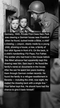 Soldier Found His Enemy's Child Drawing — and Mailed It to Germany After the War | Military History