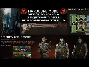 Aliens: Fireteam Elite (PS5) Hardcore 50 | Technician Solo 1-1 | Heirloom Shotgun