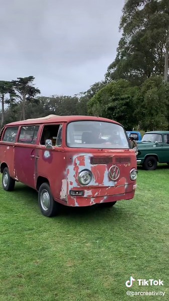 Vintage Car Show Featuring Classic VW Vans