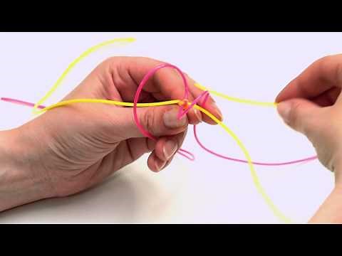 Learn how to make a round 4-thread scoubidou stitch - L'Atelier Edisaxe