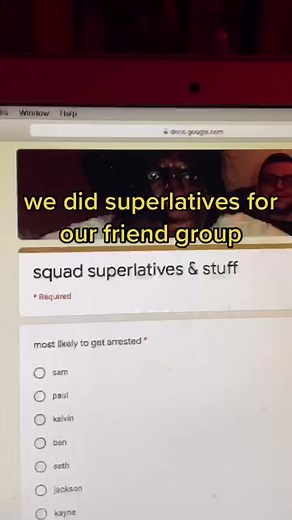 Fun Friend Group Superlatives with Google Forms