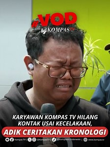 KARYAWAN KOMPAS TV HILANG KONTAK USAI KECELAKAAN, ADIK CERITAKAN KRONOLOGI Adik karyawan Kompas TV, Luthfi Dwi Fajar, mengungkapkan kakaknya hilang kontak usai kecelakaan kereta api di area Bekasi Timur pada Senin (27/04/2026) malam. Korban diketahui bernama Nur Ainia Eka Rahmadhynna, atau akrab disapa Aini, dan diduga berada di dalam KRL saat insiden terjadi. Menurut keterangan keluarga, Aini terakhir terlihat mengenakan pakaian berwarna cerah, jilbab putih, dan celana jeans. Upaya pelacakan me
