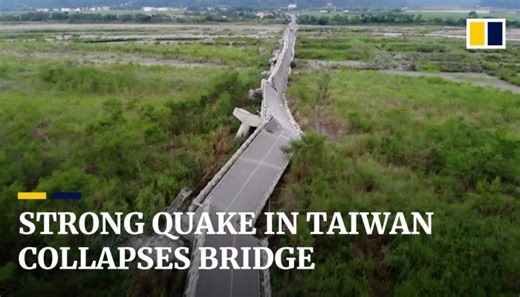 Taiwan’s 6.8-magnitude earthquake causes bridge collapse